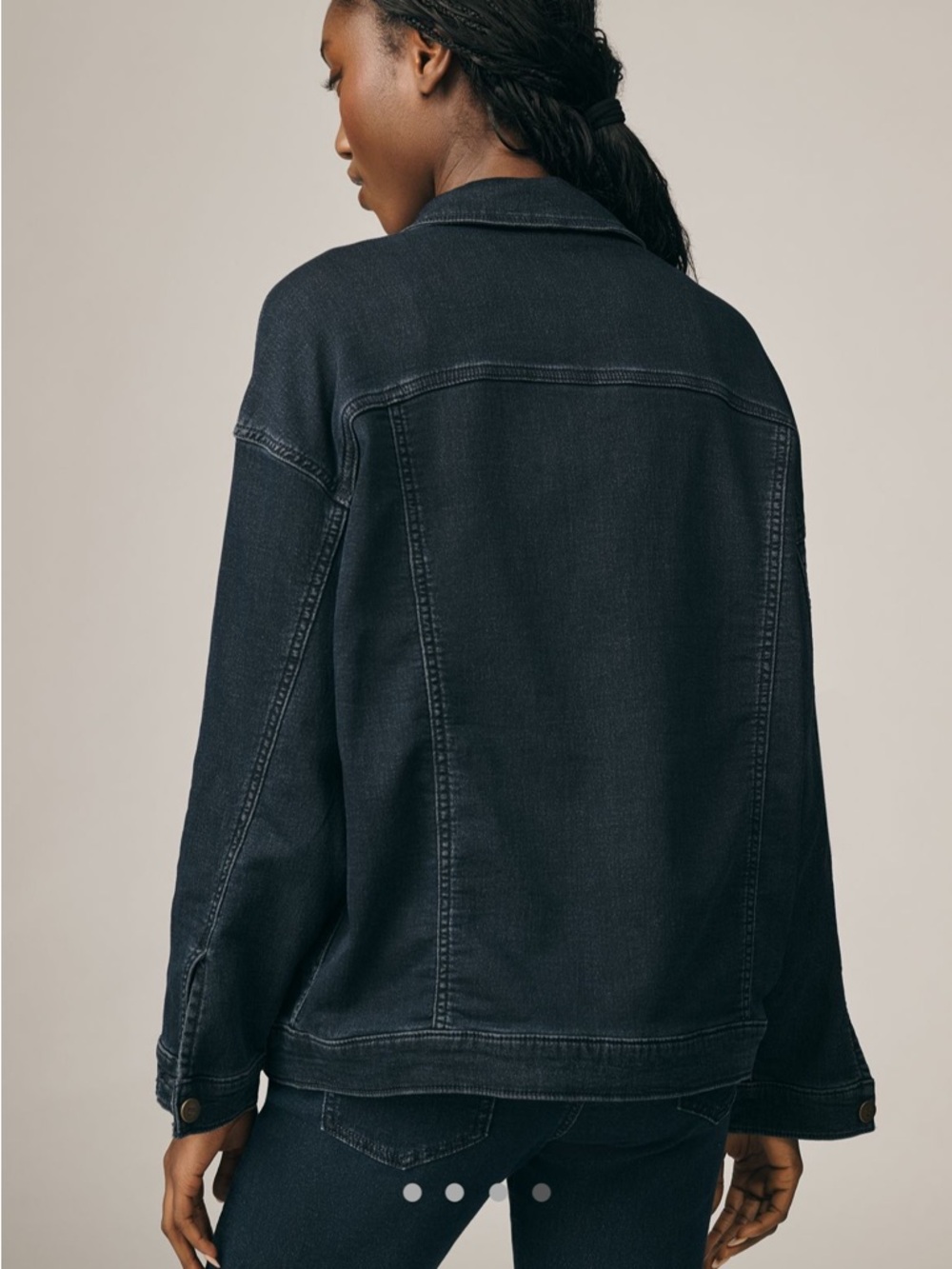 Anthropologie The Weston Denim Knit Boyfriend Jacket by Pilcro - Picture 4 of 7